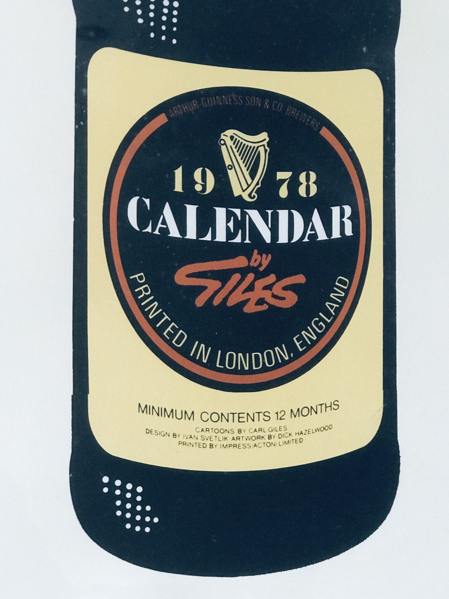 Guinness 1978 Calendar by Giles Print The Irish Pub Emporium