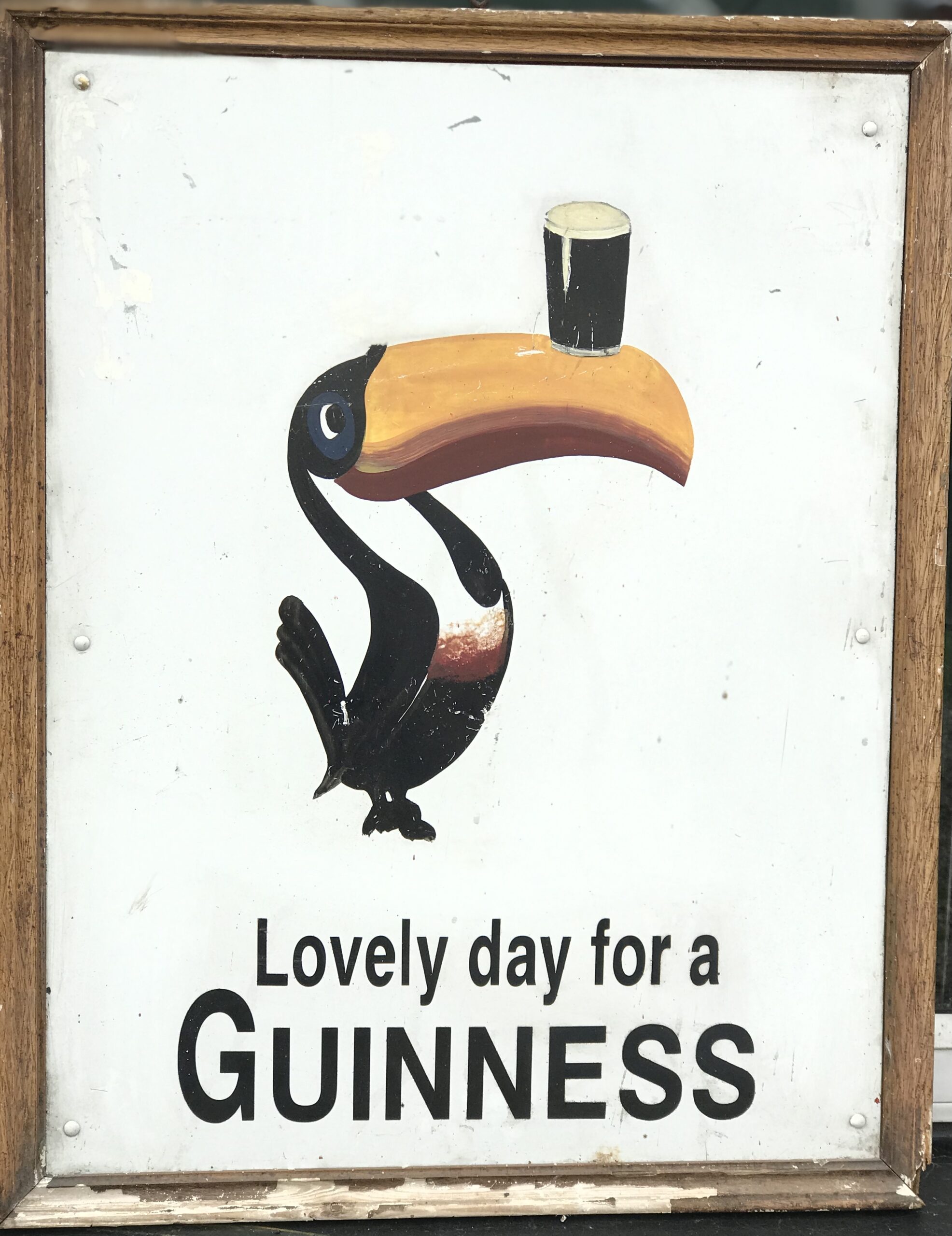 Playing Cards Single Card Old Wide GUINNESS Brewery Advertising BEER Art TOUCAN 